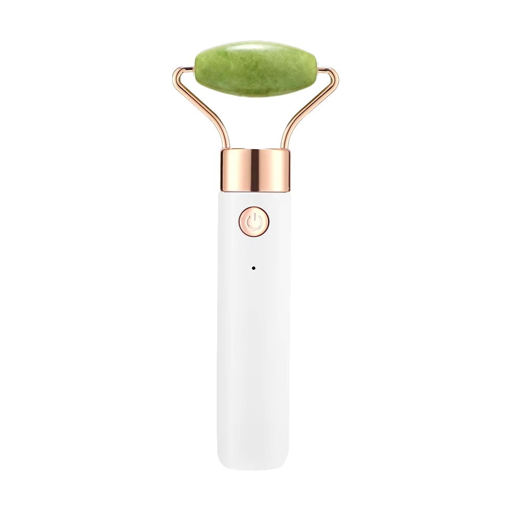 Electric Serpentine Jade Roller Massager Facial Scraping Slimming Roller Red Blue Light Face Pusher Beauty Device Facial Lifting