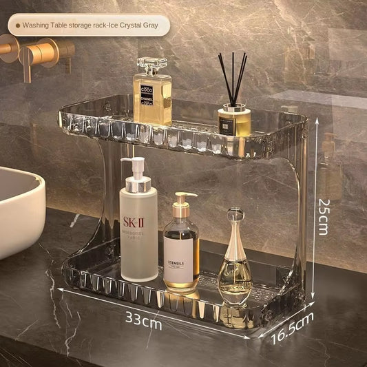 Light Luxury Double-Layer Vanity Storage Rack 