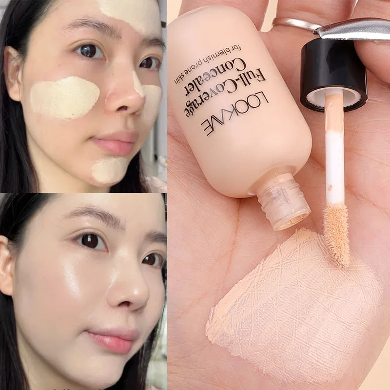 Waterproof Matte Concealer Cream Full Coverage Acne Dark Circles Oil Control Lasting Liquid Foundation Facial Makeup Cosmetics