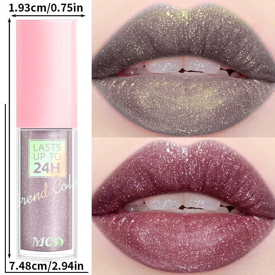 18 Colors Glitter 1Pcs Lip Glaze Long Lasting