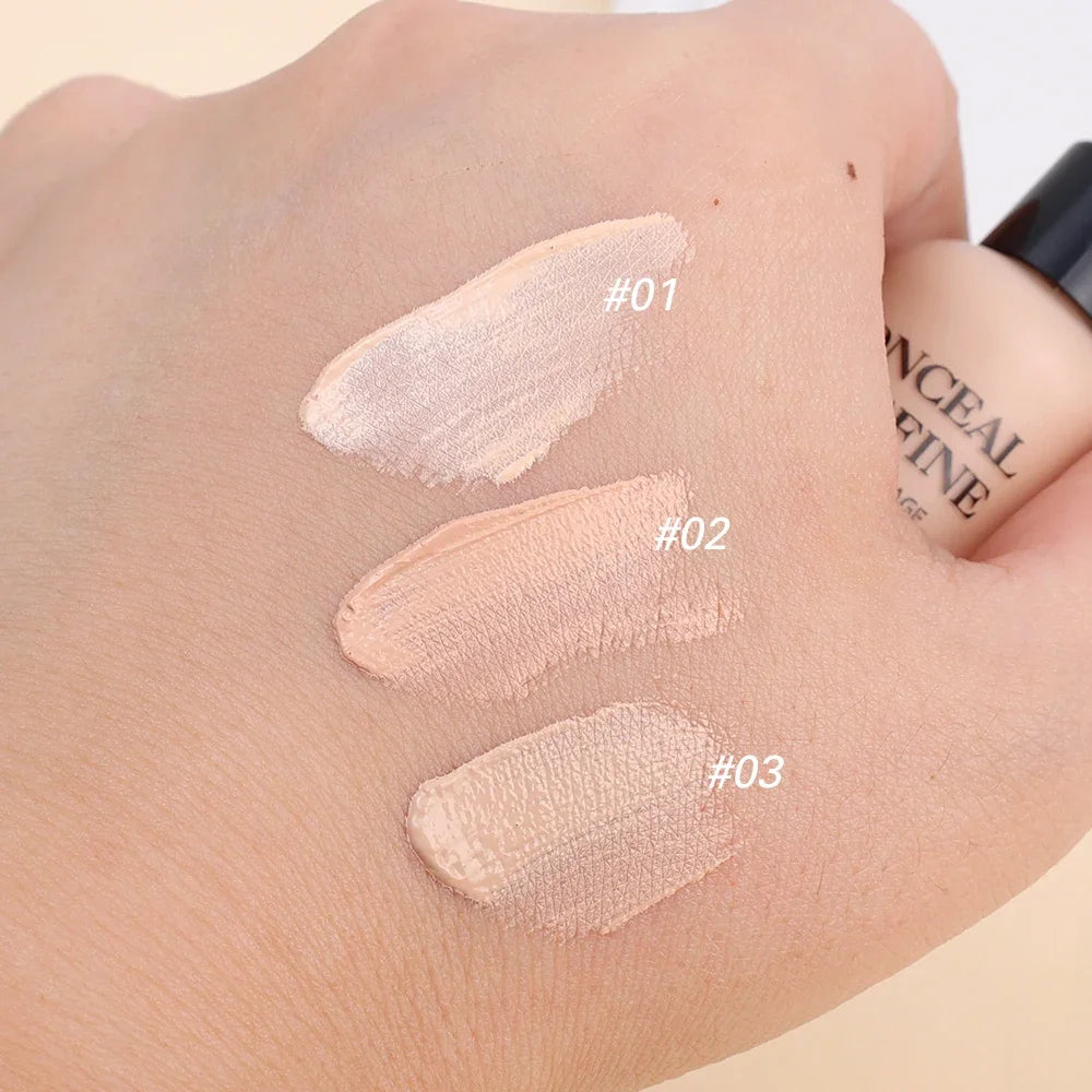 Waterproof Matte Concealer Cream Full Coverage Acne Dark Circles Oil Control Lasting Liquid Foundation Facial Makeup Cosmetics