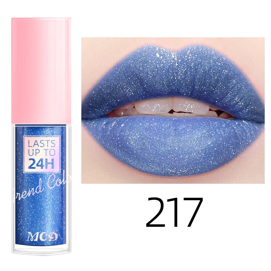 18 Colors Glitter 1Pcs Lip Glaze Long Lasting