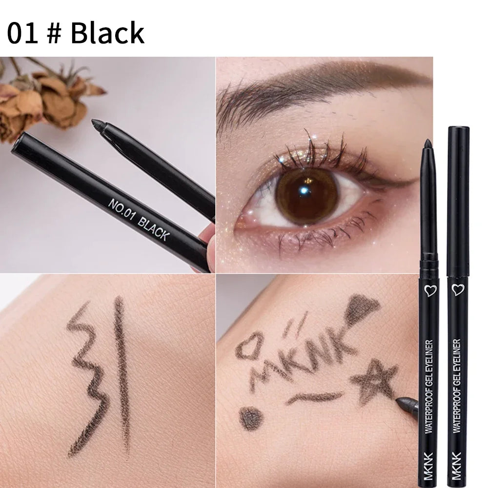 1Pcs Black Brown Sexy Long-Lasting Eyeliner Pencil Waterproof Pigment Pink Eyeliner Pen Women Fashion Color Eye Makeup Cosmetics