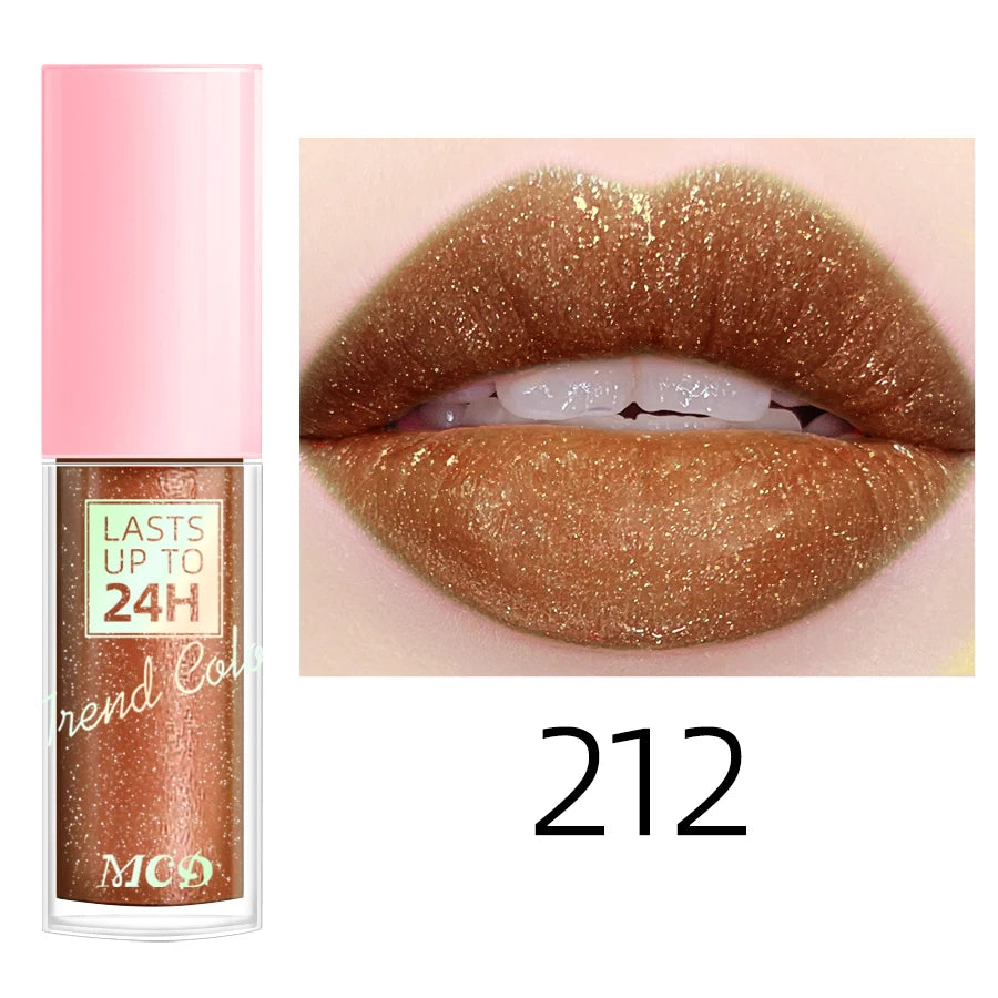 18 Colors Glitter 1Pcs Lip Glaze Long Lasting