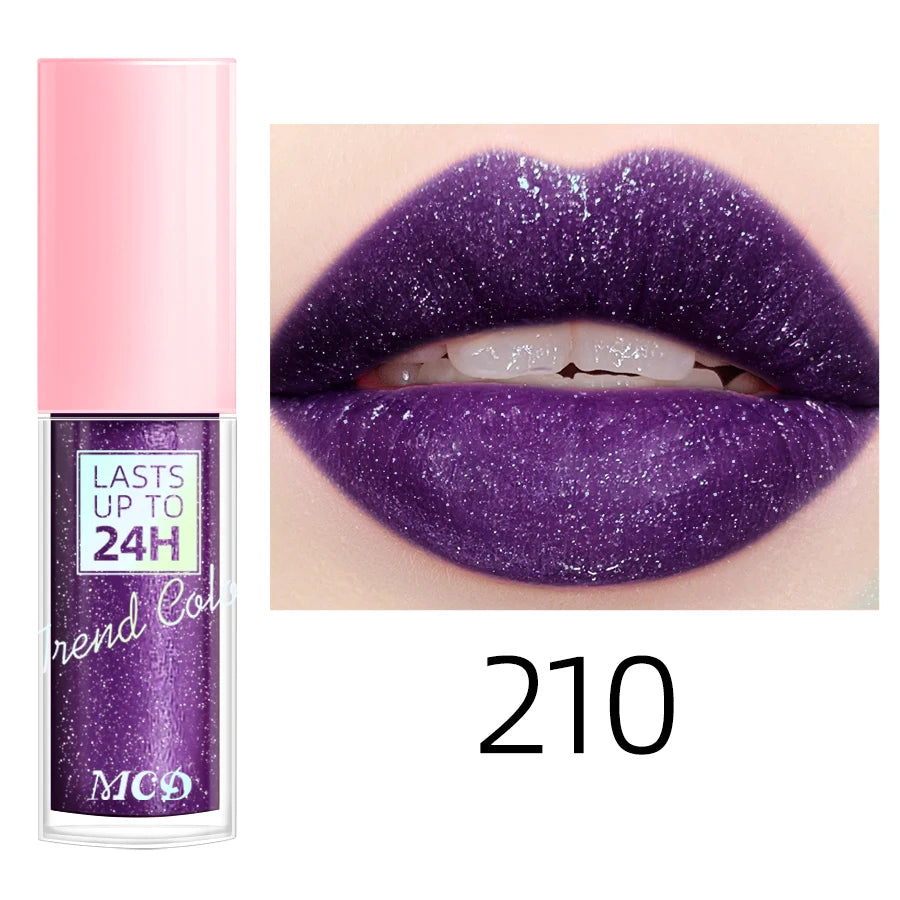 18 Colors Glitter 1Pcs Lip Glaze Long Lasting