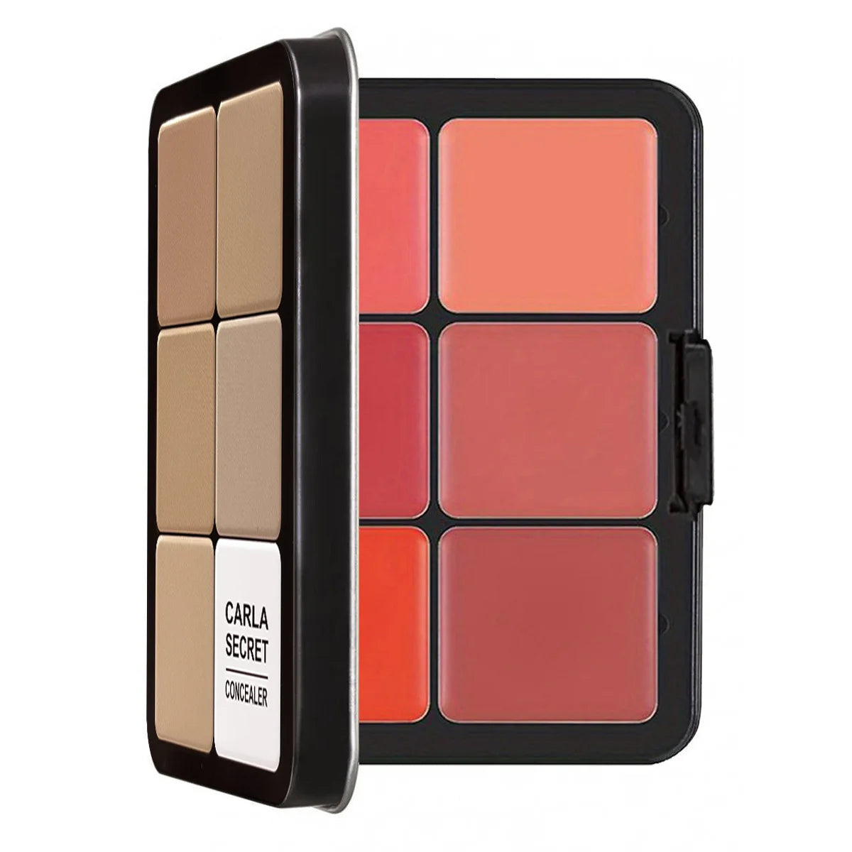 12-Color Iron Box Concealer Blush Cream Matte Highlight Contour Makeup All-In-One Palette