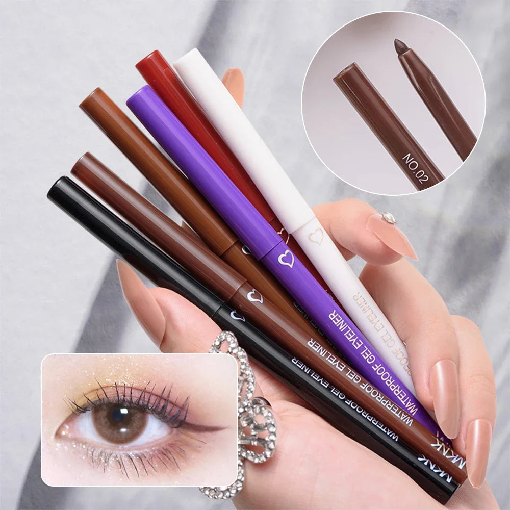 1Pcs Black Brown Sexy Long-Lasting Eyeliner Pencil Waterproof Pigment Pink Eyeliner Pen Women Fashion Color Eye Makeup Cosmetics