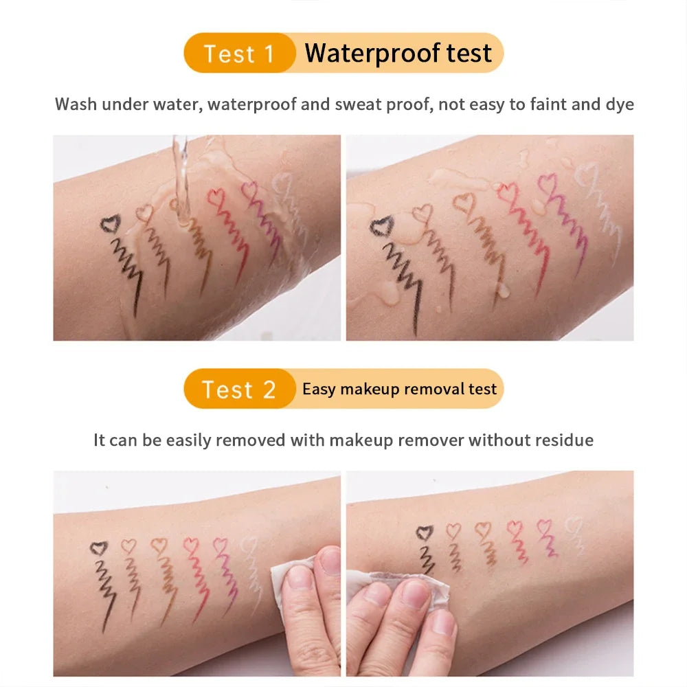 1Pcs Black Brown Sexy Long-Lasting Eyeliner Pencil Waterproof Pigment Pink Eyeliner Pen Women Fashion Color Eye Makeup Cosmetics