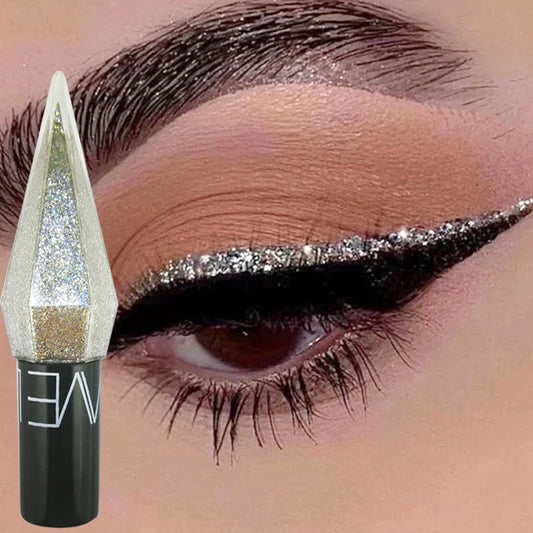 Diamond Shiny Eye Liners Eyeshadow Waterproof Silver Rose Gold Color Glitter Sequins Eyeliner Eye Shadow Makeup Beauty Cosmetics