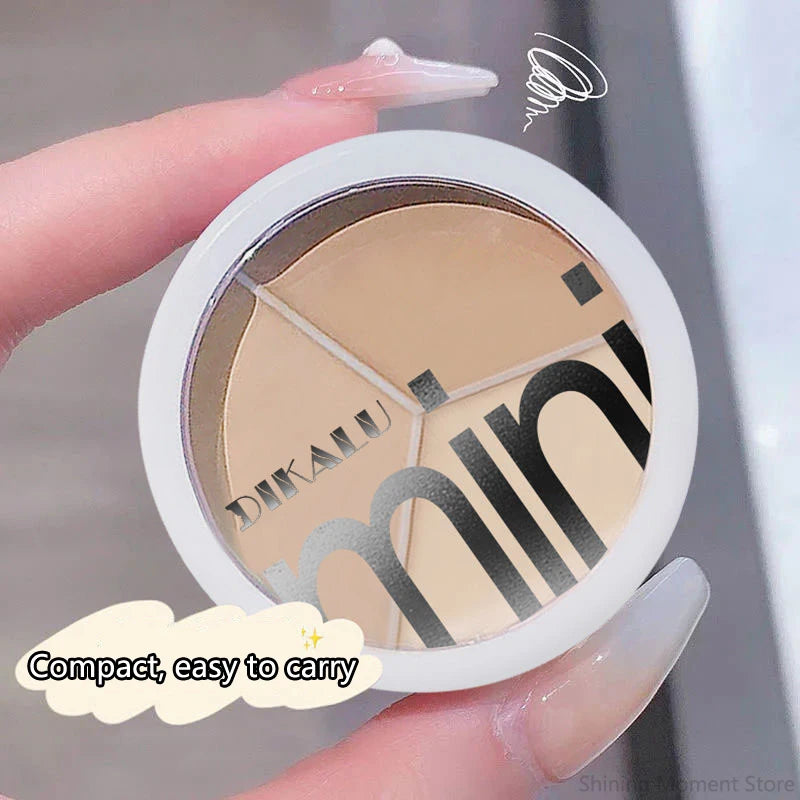 3-Color Concealer Palette Moisturizing Cover Dark Circles and Acne Marks Natural Makeup Contouring Cream Shadow Cosmetics