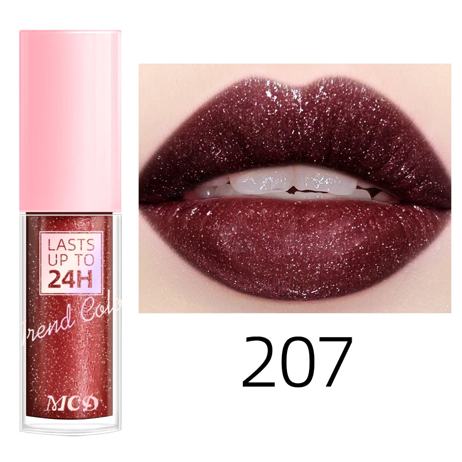 18 Colors Glitter 1Pcs Lip Glaze Long Lasting