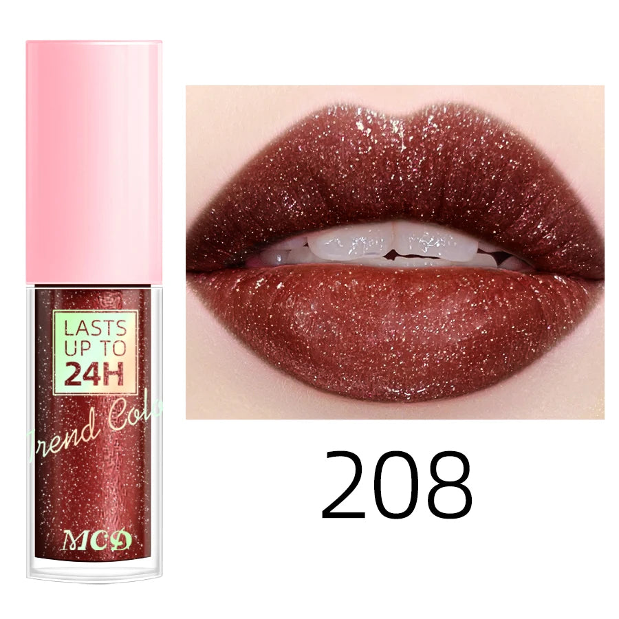 18 Colors Glitter 1Pcs Lip Glaze Long Lasting