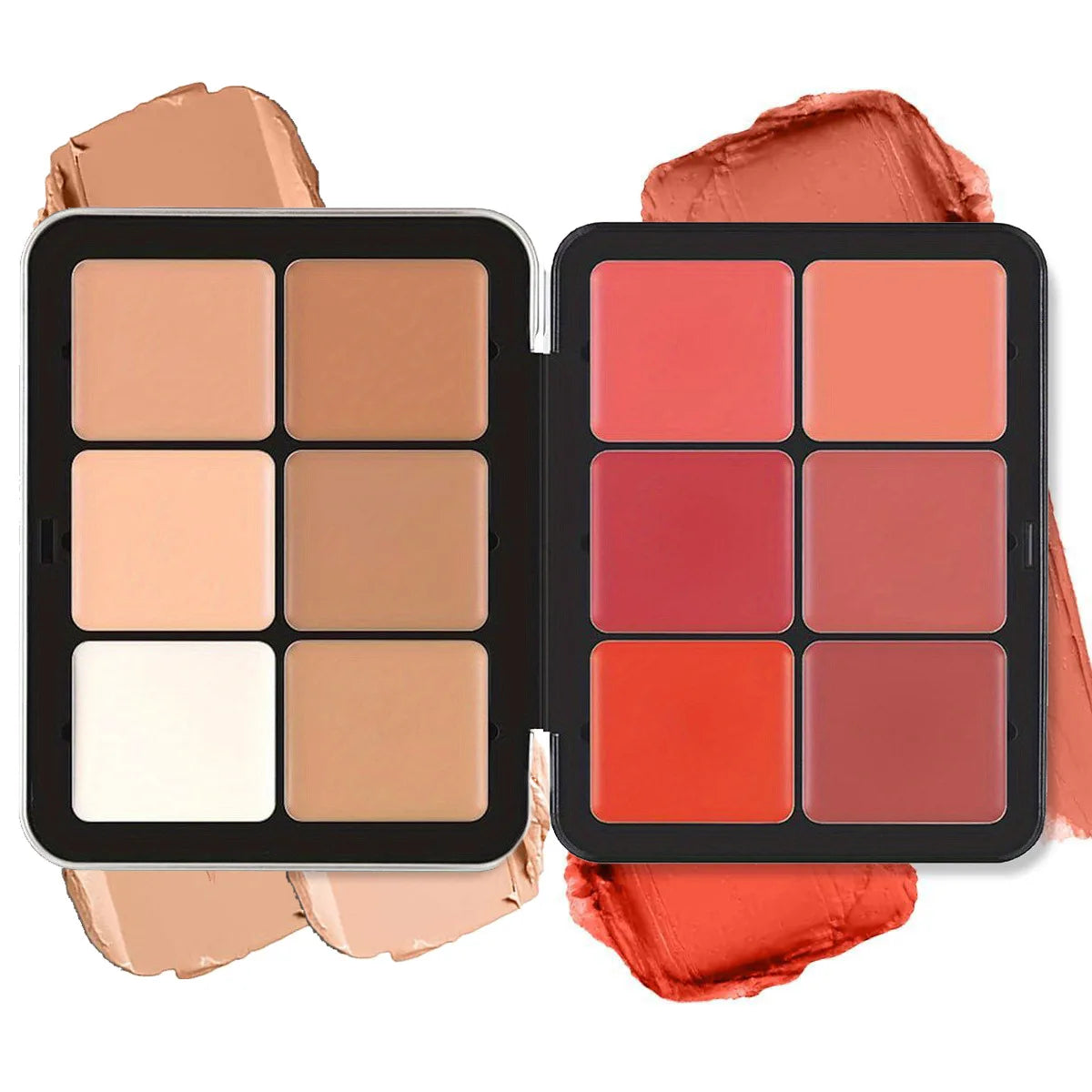 12-Color Iron Box Concealer Blush Cream Matte Highlight Contour Makeup All-In-One Palette