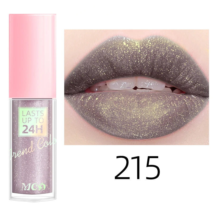 18 Colors Glitter 1Pcs Lip Glaze Long Lasting