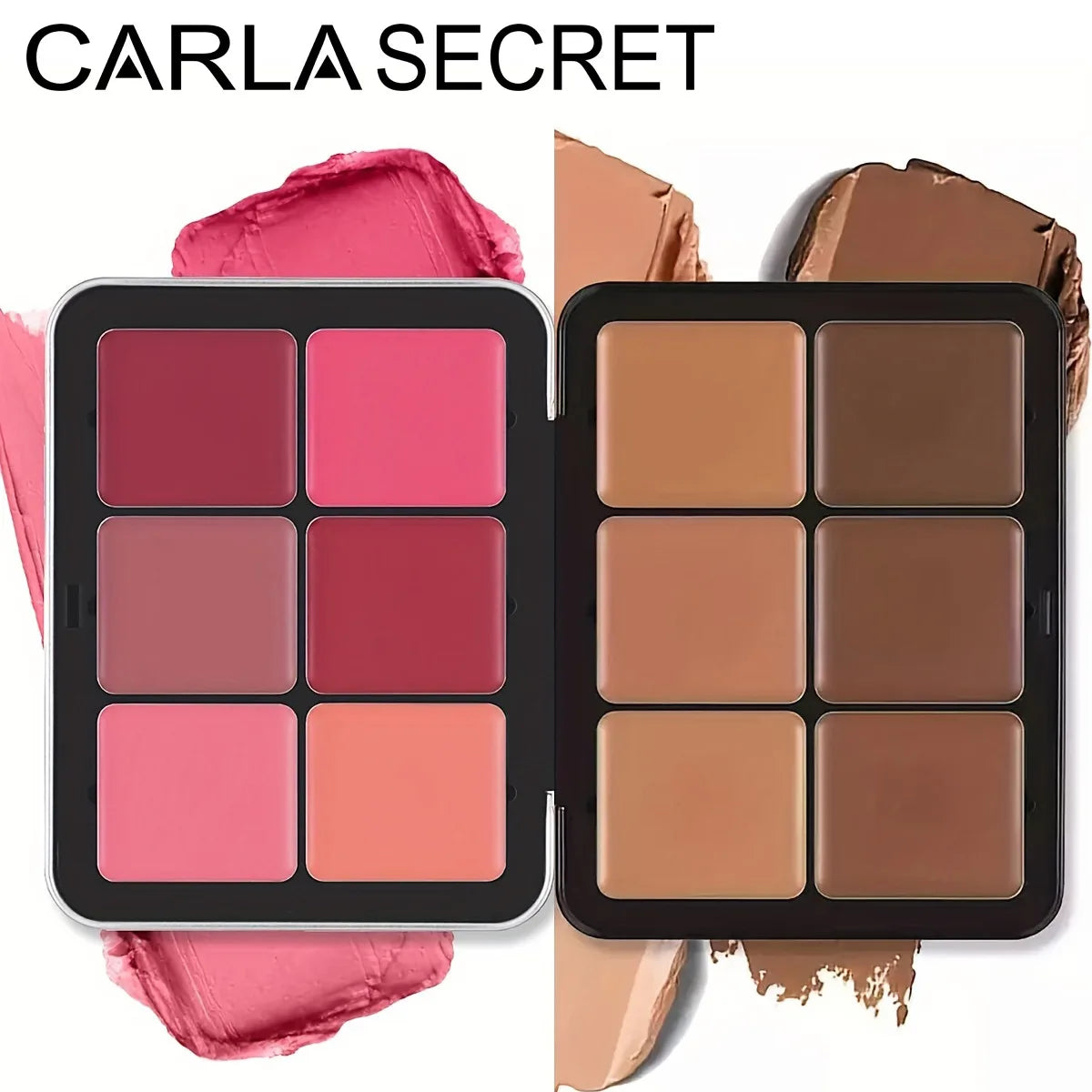 12-Color Iron Box Concealer Blush Cream Matte Highlight Contour Makeup All-In-One Palette