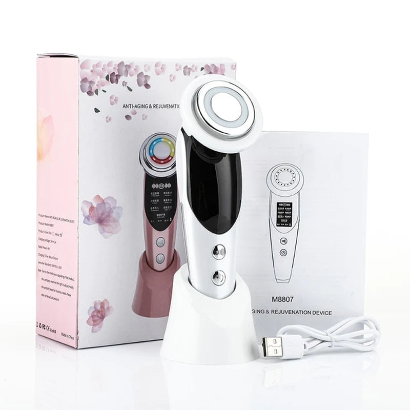 7 in 1 Face Lift Devices EMS RF Microcurrent Skin Rejuvenation Facial Massager 