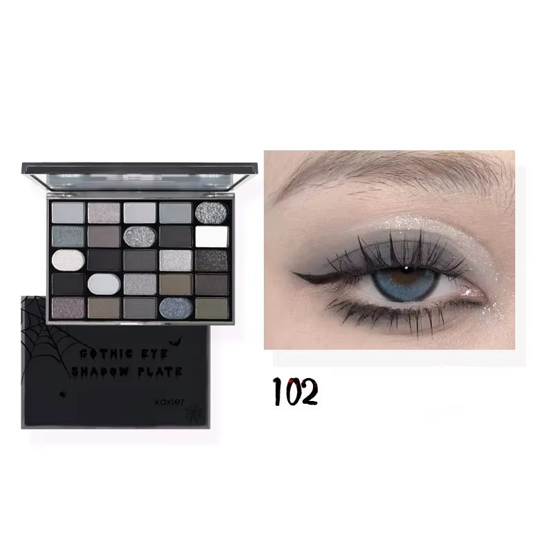 Dark Gothic Eye Shadow Palette Pearlescent Matte Fine Sparkle Strobes Punk Profound Three-Dimensional Eye Shadow Makeup Cosmetic